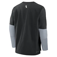 Pull léger Nike Dri-FIT pour homme, collection authentique des Chicago White Sox, noir/gris