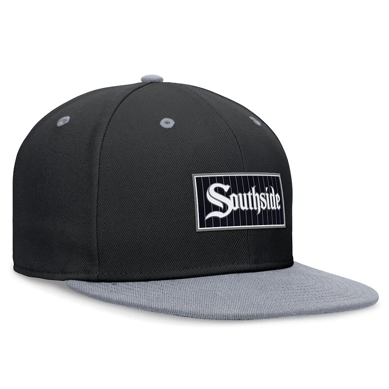 Men's Nike Black/Gray Chicago White Sox City Connect True Fitted Hat