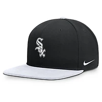 Casquette Nike Primetime Pro Dri-FIT Snapback noire et blanche pour homme, Chicago White Sox
