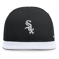 Casquette Nike Primetime Pro Dri-FIT Snapback noire et blanche pour homme, Chicago White Sox