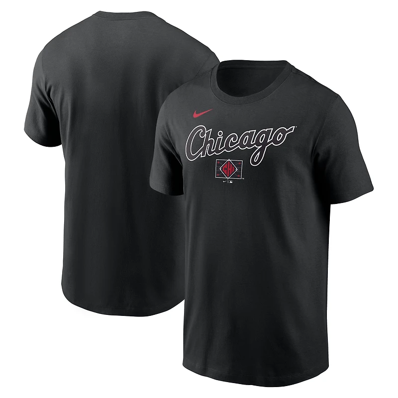 Men's Nike Black Chicago White Sox 2025 City Connect Wordmark T-Shirt