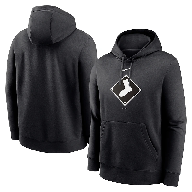 Men's Nike Black Chicago White Sox Alternate Logo Club Pullover Hoodie