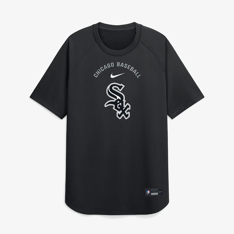 Men's Nike Black Chicago White Sox Authentic Collection Batting Practice Pre-Game Raglan Dri-FIT Top