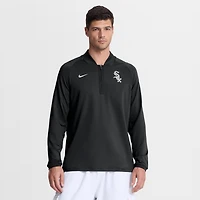 Pull Nike Chicago White Sox Authentic Collection Dri-FIT Raglan demi-zip pour homme, noir.