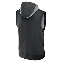 Sweat à capuche sans manches Nike Performance Authentic Collection Chicago White Sox pour homme, noir