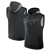 Sweat à capuche sans manches Nike Performance Authentic Collection Chicago White Sox pour homme, noir