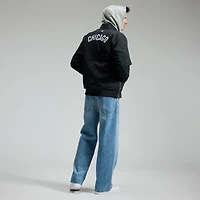 Veste aviateur Nike noire à fermeture éclair intégrale pour homme, collection authentique Chicago White Sox, modèle Dugout