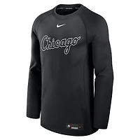 Men's Nike Black Chicago White Sox Authentic Collection Game Time Raglan Dri-FIT Long Sleeve T-Shirt