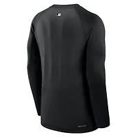 Men's Nike Black Chicago White Sox Authentic Collection Game Time Raglan Dri-FIT Long Sleeve T-Shirt