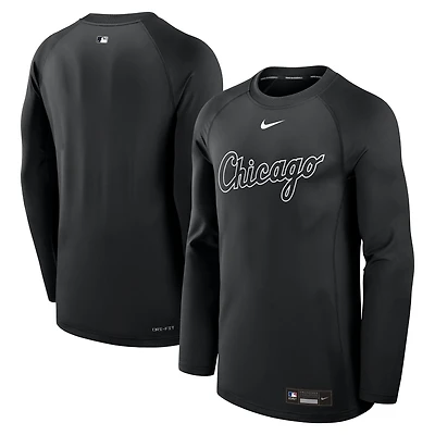 Sweat-shirt à capuche Nike noir authentique Chicago White Sox Game Time Performance pour homme