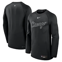 Sweat-shirt à capuche Nike noir authentique Chicago White Sox Game Time Performance pour homme