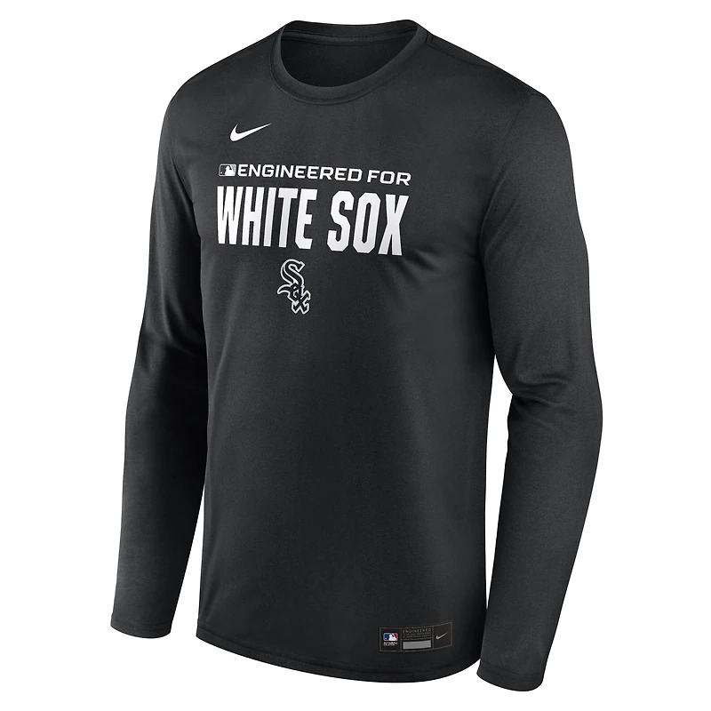 Men's Nike Black Chicago White Sox Authentic Collection Legend Dri-FIT Long Sleeve T-Shirt