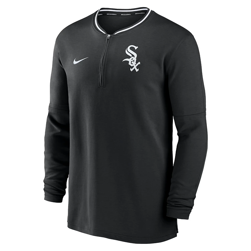 Men's Nike Black Chicago White Sox Authentic Collection Performance Half-Zip Top