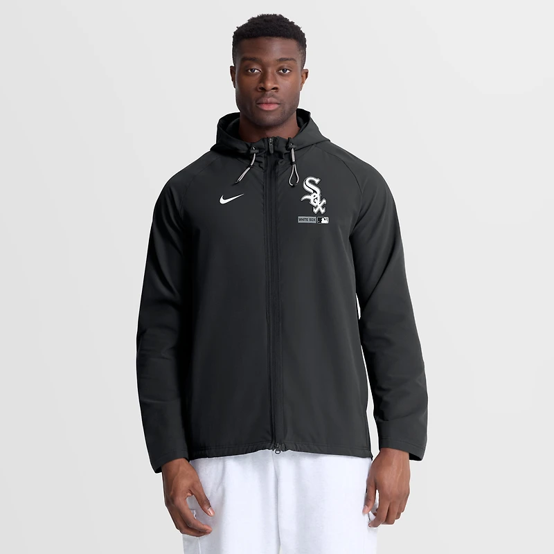 Veste à capuche zippée intégrale Nike Chicago White Sox Authentic Collection noire pour homme
