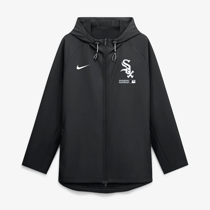 Veste à capuche zippée intégrale Nike Chicago White Sox Authentic Collection noire pour homme