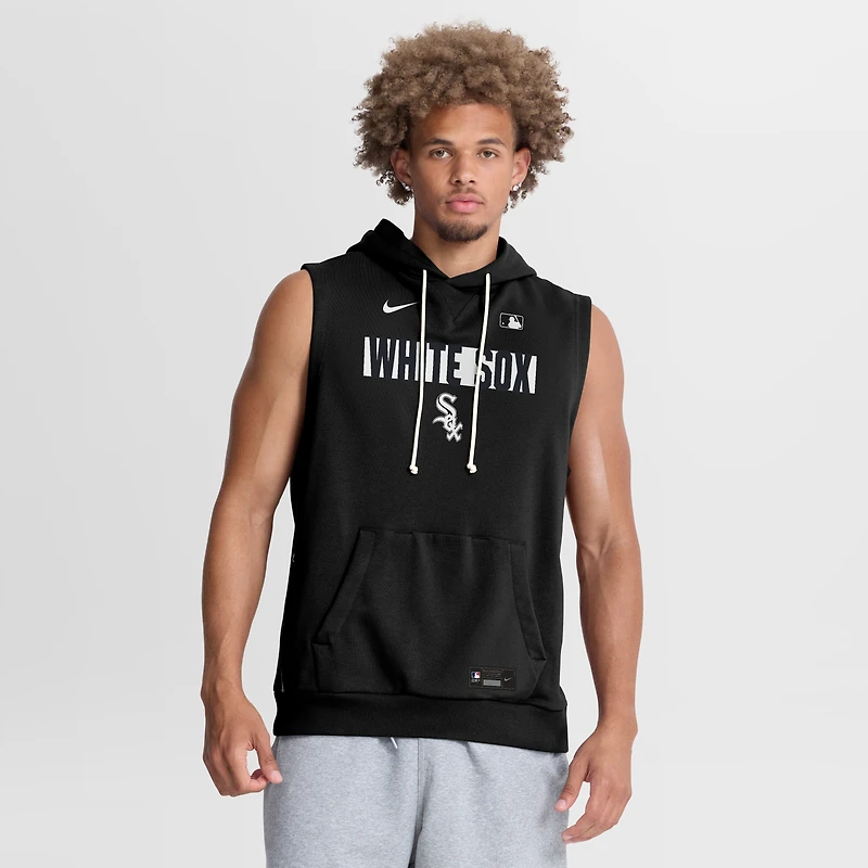 Men's Nike Black Chicago White Sox Authentic Collection Standard Issue Dri-FIT Sleeveless Hoodie