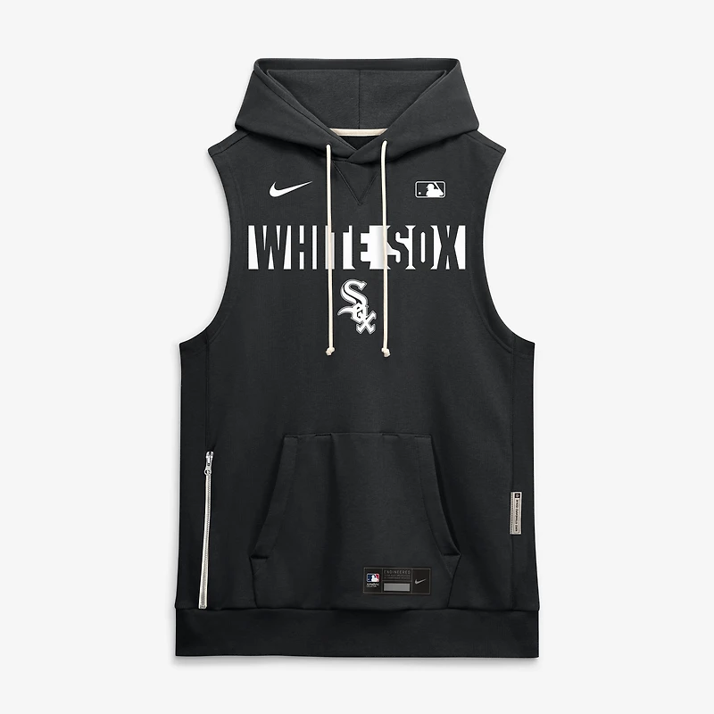 Men's Nike Black Chicago White Sox Authentic Collection Standard Issue Dri-FIT Sleeveless Hoodie