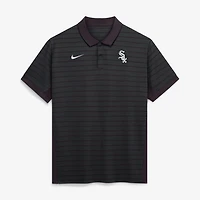 Men's Nike Black Chicago White Sox Authentic Collection Striped Victory Dri-FIT Polo