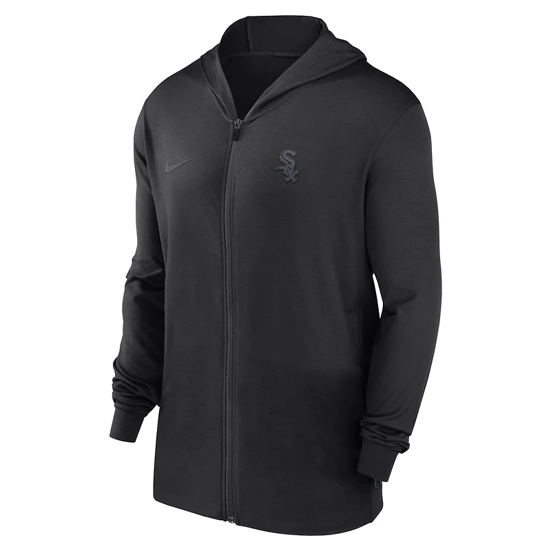Men's Nike Black Chicago White Sox Authentic Collection Travel Performance Lightweight Full-Zip Hoodie