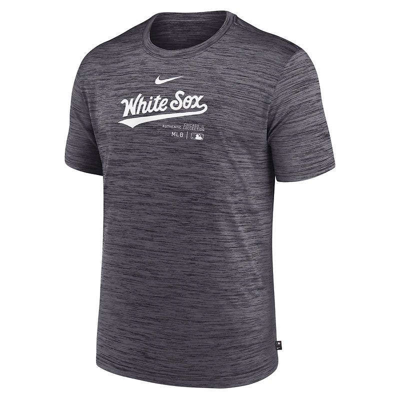 T-shirt Nike noir Chicago White Sox Authentic Collection Velocity Performance pour homme
