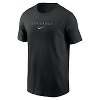 T-shirt Nike noir Chicago White Sox avec grand logo dans le dos pour homme