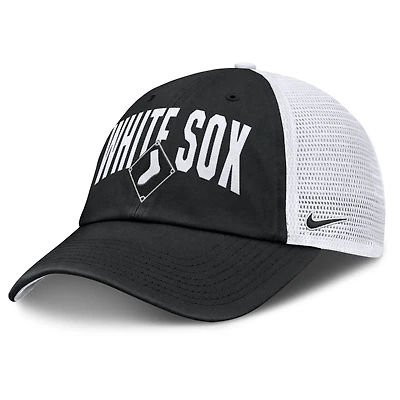 Men's Nike Black Chicago White Sox Primetime Club Adjustable Trucker Hat
