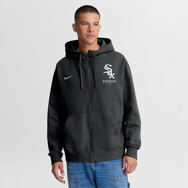 Men's Nike Black Chicago White Sox Primetime Lockup Full-Zip Hoodie