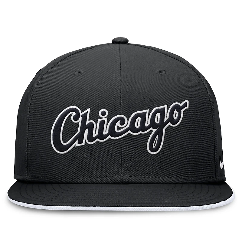 Casquette ajustée Nike Black Chicago White Sox Primetime True Performance pour homme