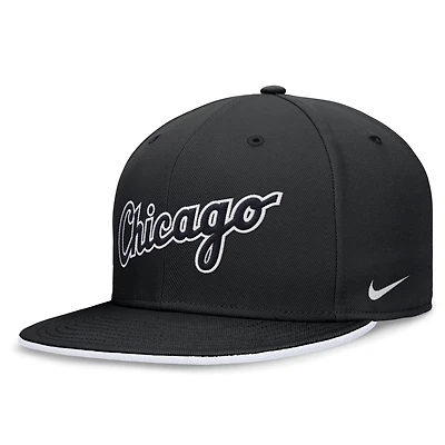 Casquette ajustée Nike Black Chicago White Sox Primetime True Performance pour homme