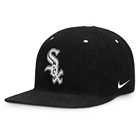 Men's Nike  Black Chicago White Sox Pro Corduroy Structured Snapback Hat