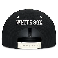 Casquette structurée à fermeture snapback Nike Chicago White Sox Pro en velours côtelé noir pour homme