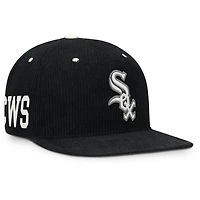 Casquette structurée à fermeture snapback Nike Chicago White Sox Pro en velours côtelé noir pour homme