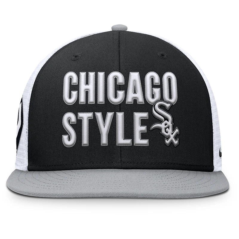 Casquette Snapback Nike Pro Trucker Chicago White Sox noire pour homme