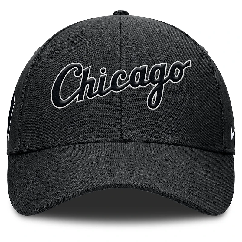 Men's Nike Black Chicago White Sox Rise Gaberdine Adjustable Hat
