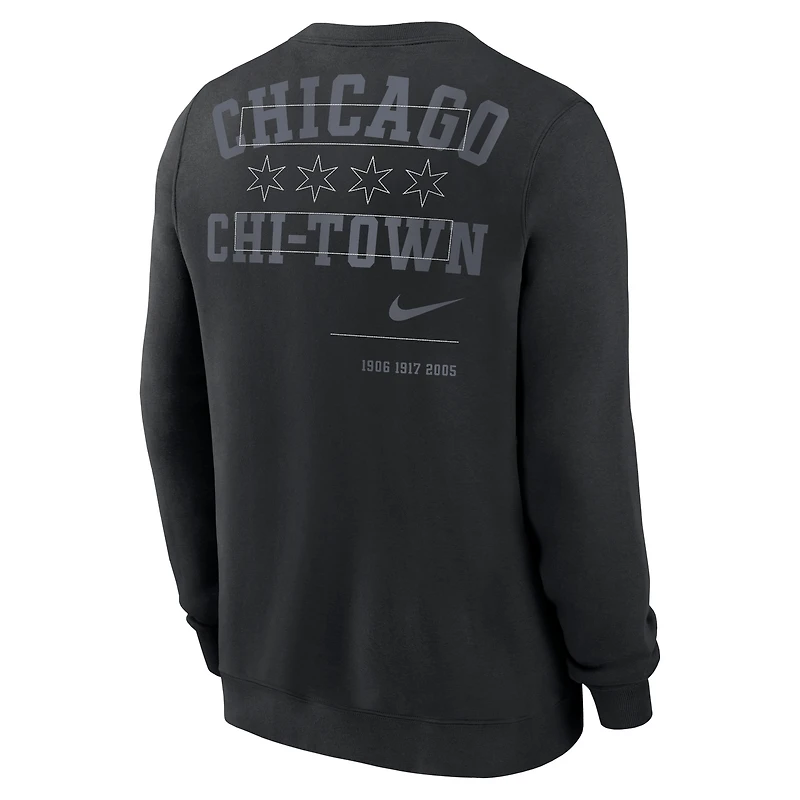 Men's Nike Black Chicago White Sox Statement Ball Game Fleece Pullover Sweatshirt