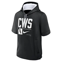 Men's Nike Black Chicago White Sox Tri-Code Lockup Short Sleeve Pullover Hoodie