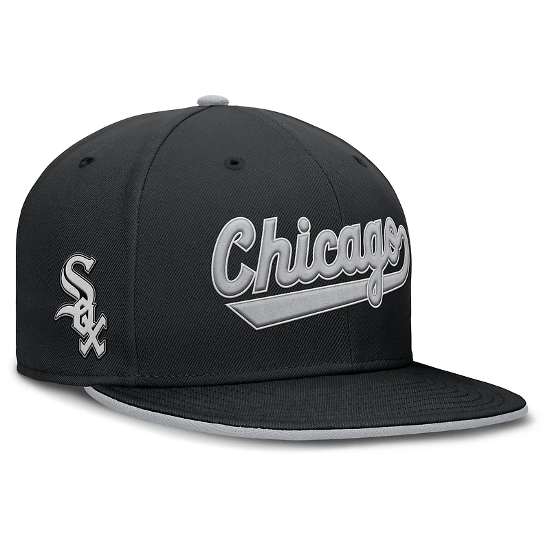 Casquette ajustée Nike True Performance Chicago White Sox noire pour homme