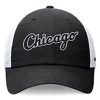 Casquette de camionneur ajustable Nike noire avec logo Chicago White Sox pour homme