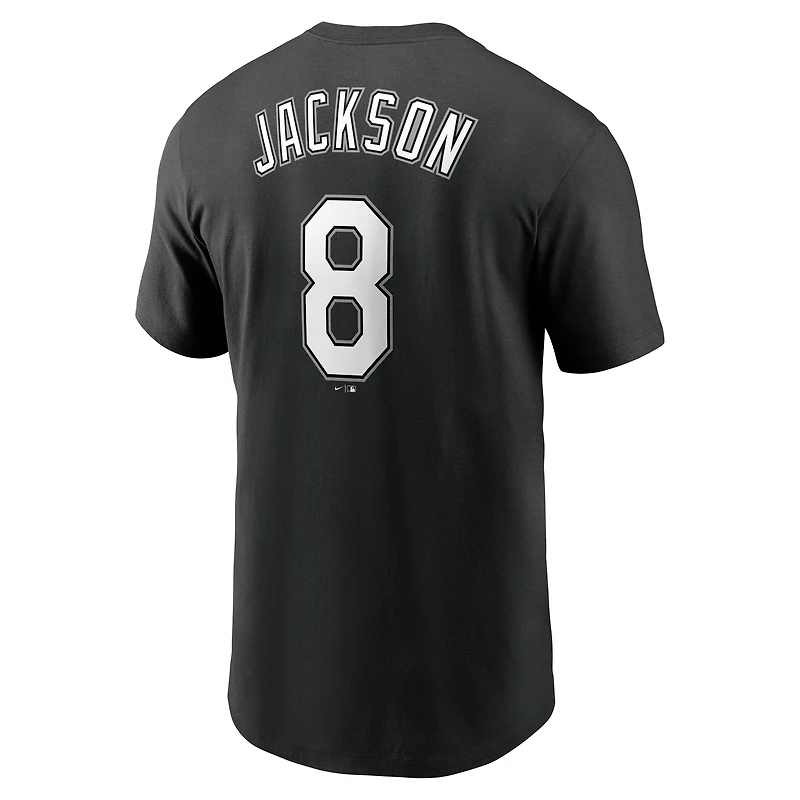 T-shirt Nike Bo Jackson pour homme, noir, Chicago White Sox, Cooperstown Collection Fuse avec nom et numéro