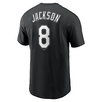 T-shirt Nike Bo Jackson pour homme, noir, Chicago White Sox, Cooperstown Collection Fuse avec nom et numéro