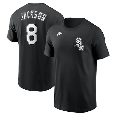 T-shirt Nike Bo Jackson pour homme, noir, Chicago White Sox, Cooperstown Collection Fuse avec nom et numéro