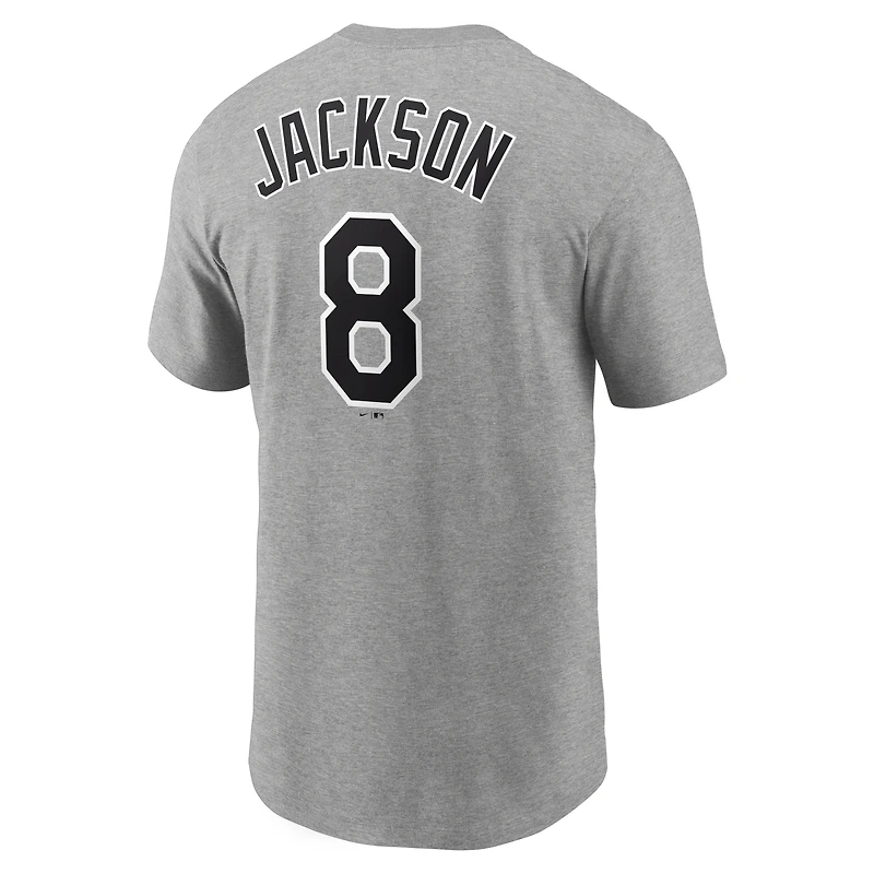 T-shirt Nike Bo Jackson Heathered Grey Chicago White Sox Cooperstown Collection pour homme avec nom et numéro