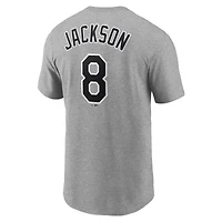 T-shirt Nike Bo Jackson Heathered Grey Chicago White Sox Cooperstown Collection pour homme avec nom et numéro