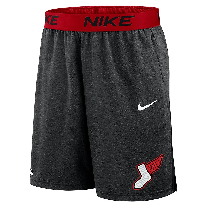 Short en tricot Nike anthracite/rouge Chicago White Sox 2025 City Connect Authentic Collection pour homme