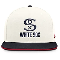 Casquette Nike crème/marine Chicago White Sox Cooperstown Pro Dri-FIT Snapback pour homme