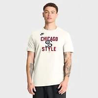 T-shirt Nike crème pour homme, collection Chicago White Sox Cooperstown, inspiré des années 70