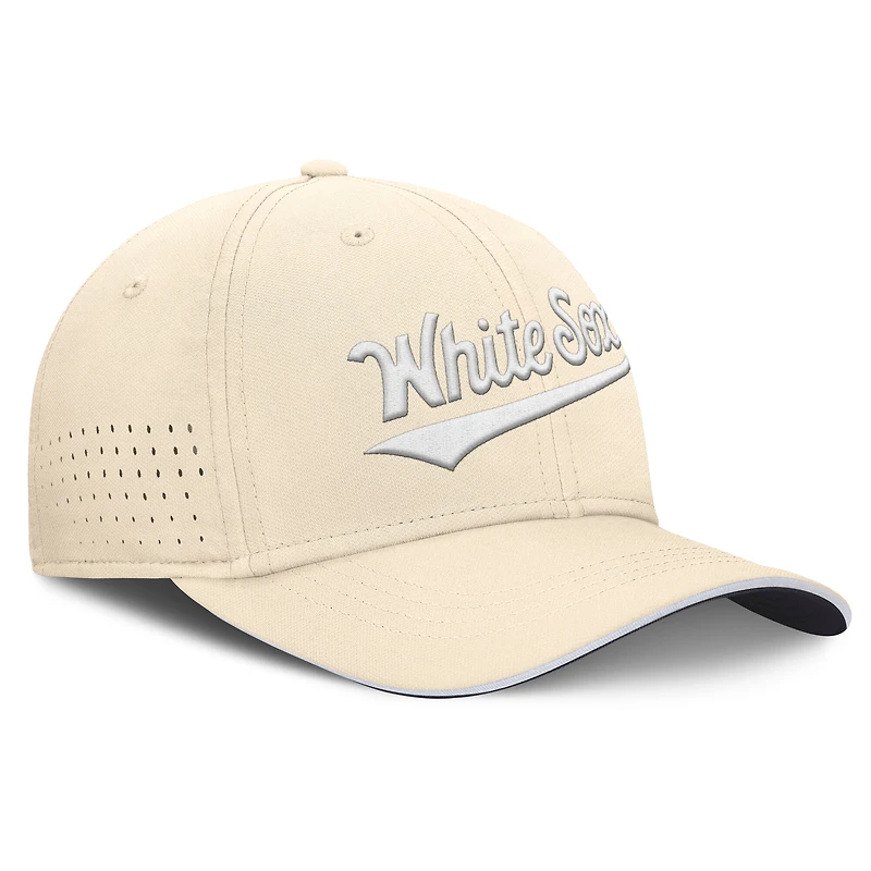 Casquette Nike Rise Performance Flex crème des Chicago White Sox pour homme