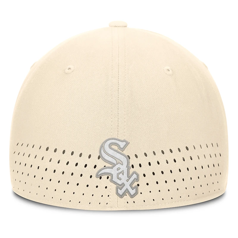 Casquette Nike Rise Performance Flex crème des Chicago White Sox pour homme