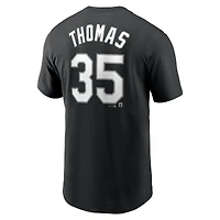 Men's Nike Frank Thomas Black Chicago White Sox Cooperstown Collection Fuse Name & Number T-Shirt