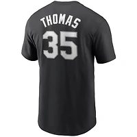T-shirt Nike Frank Thomas pour homme, noir, Chicago White Sox, Cooperstown Collection, nom et numéro